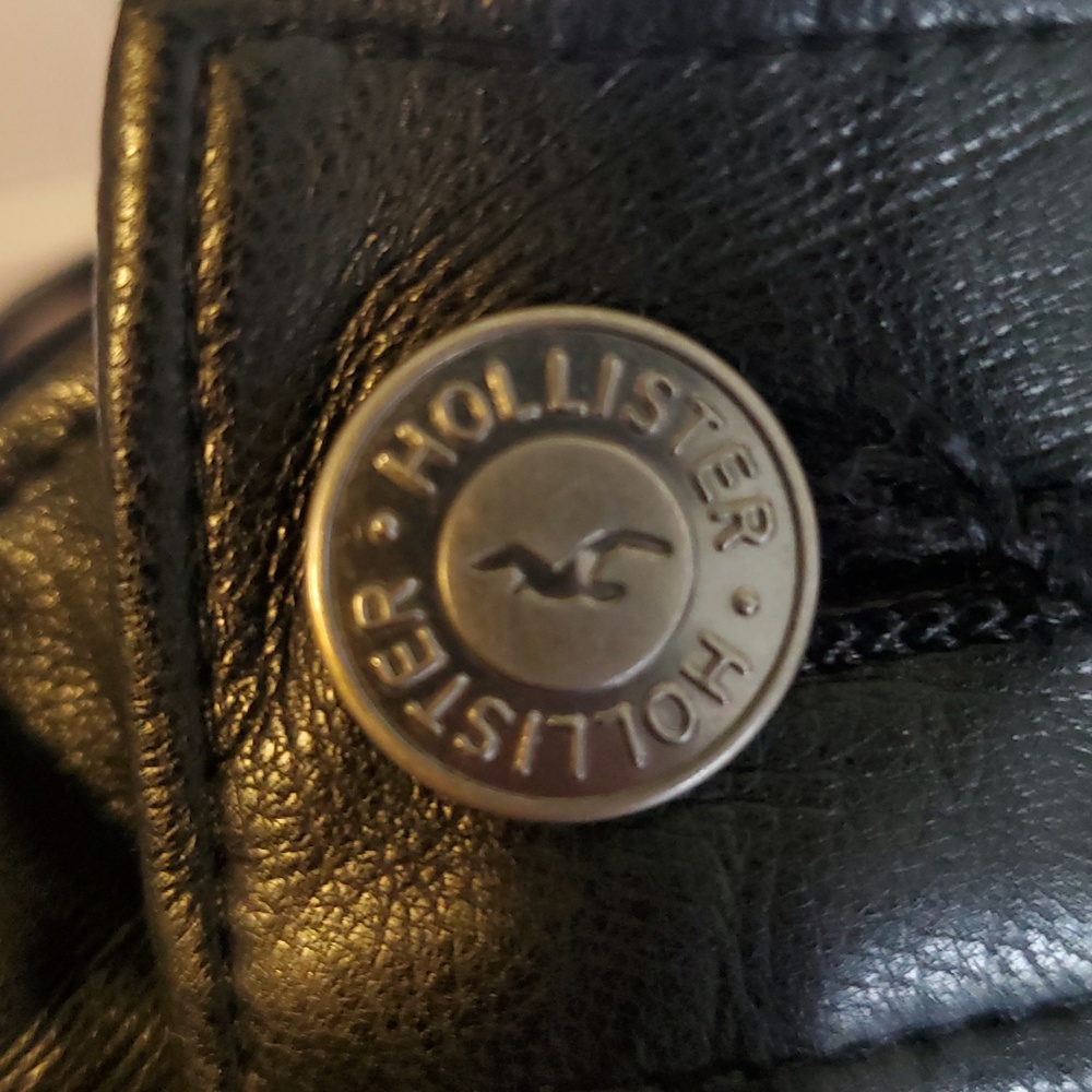 Hollister Black Faux Leather Pants